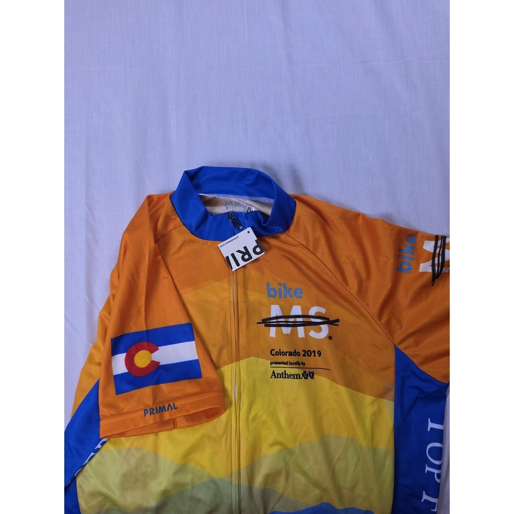 Primal Cycling Jersey Mens Medium Multicolor Full Zip Bike MS Colorado 2019